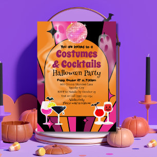 Kostüme und Cocktails Halloween-Party-Einladung Einladung