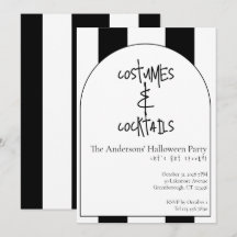 Kostüme und Cocktails Halloween-Party-Streifen