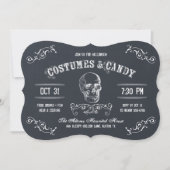 Kostüme und Halloween-Party aus Candy Einladung (Vorderseite)