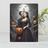 Kostüme und Kessel Halloween-Party Einladung (Stehend Vorderseite)