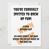 Kostüme und Kessel Halloween-Party Einladung (Rückseite)