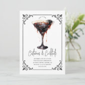 Kostüme und Martinis-Halloween-Party Einladung (Stehend Vorderseite)