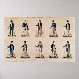 Kostüme verschiedener Berufe Poster