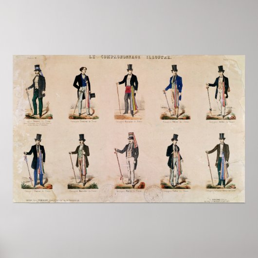 Kostüme verschiedener Berufe Poster (Vorne)