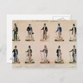 Kostüme verschiedener Berufe Postkarte (Vorne/Hinten)