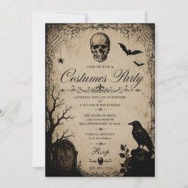 Kostüme Vintage Erwachsene Halloween-Party Einladung