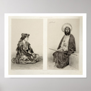 Kostüme von Baku, Kaspische Küste, Platte 35 von a Poster