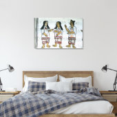 Kostüme von Frauen Leinwanddruck (Insitu (Schlafzimmer))