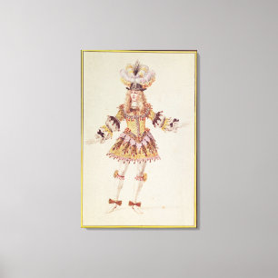 Kostümentwurf für männlichen Tänzer, c.1660 Leinwanddruck