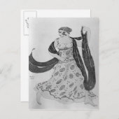 Kostümgestaltung für "Cleopatra", 1910 Postkarte (Vorne/Hinten)