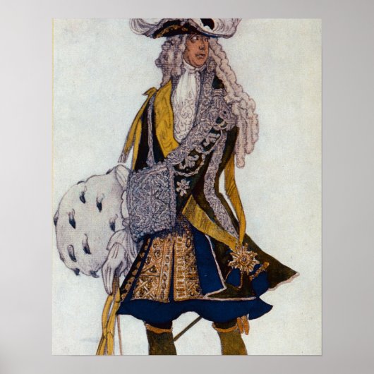 Kostümgestaltung für den König, im Garten, von S Poster (Vorne)