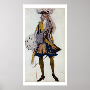 Kostümgestaltung für den König, im Garten, von S Poster