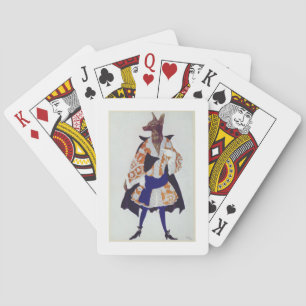 Kostümgestaltung für den Wolf, vom Schlafen Schönh Spielkarten