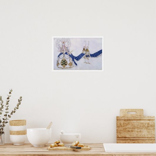 Kostümgestaltung für die Königin und ihre Seiten v Poster (Küche)