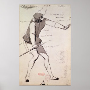 Kostümgestaltung für einen Acrobat Poster