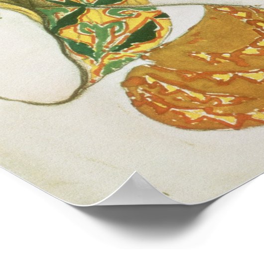 Kostümgestaltung für einen Bacchante in 'Narcisse' Poster (Ecke)