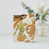 Kostümgestaltung für einen Bacchante in 'Narcisse' Postkarte (Stehend Vorderseite)