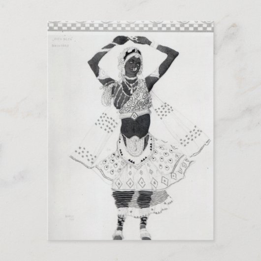 Kostümgestaltung für 'Le Dieu Bleu', 1912 Postkarte (Vorderseite)