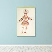 Kostümgestaltung für männliche Tänzerin, c.1660 Leinwanddruck (Insitu (Holzboden))