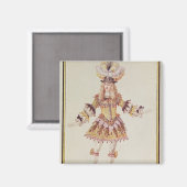 Kostümgestaltung für männliche Tänzerin, c.1660 Magnet (Vorderseite/Rückseite)