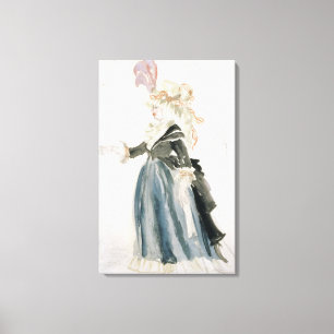 Kostümgestaltung für "Misa Sert" als "Une Dame de Leinwanddruck