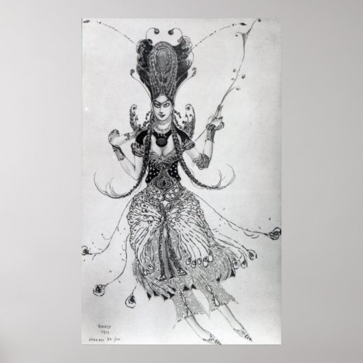 Kostümgestaltung für 'The Firebird', 1910 Poster (Vorne)