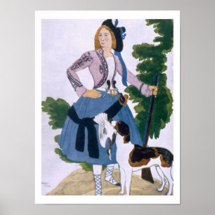 Kostümgestaltung für The Huntress, 1922 (Farblith Poster