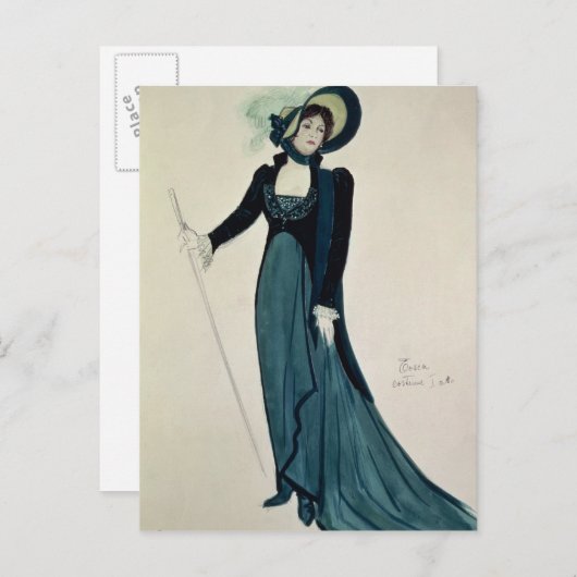 Kostümgestaltung für Tosca Postkarte (Vorne/Hinten)