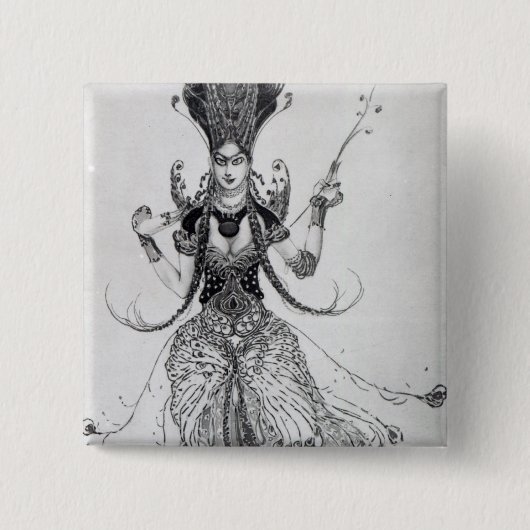 Kostümieren Sie Entwurf für "das Firebird", 1910 Button (Vorderseite)
