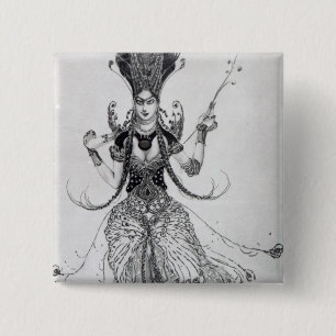 Kostümieren Sie Entwurf für "das Firebird", 1910 Button