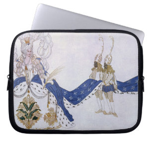 Kostümieren Sie Entwurf für die Königin und ihr Laptopschutzhülle