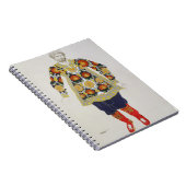 Kostümieren Sie Entwurf für einen Mann, von Sadko, Notizblock (Rechte Seite)