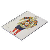 Kostümieren Sie Entwurf für einen Mann, von Sadko, Notizblock (Linke Seite)