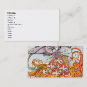 Kostümieren Sie Entwurf für einen Pas de Deux, der Visitenkarte (Vorne/Hinten)