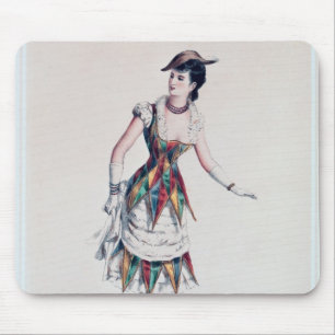 Kostümieren Sie Entwurf für einen weiblichen Mousepad