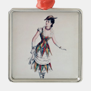 Kostümieren Sie Entwurf für einen weiblichen Silbernes Ornament