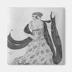 Kostümieren Sie Entwurf für "Kleopatra", 1910 Magnet