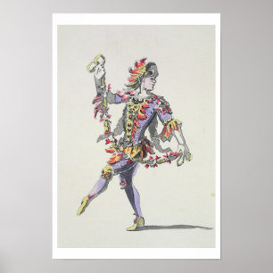 Kostümieren Sie Entwurf für Triton, in einem balle Poster