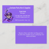 Kostümmietextravagantes Kleid PERSONIFIZIEREN Visitenkarte (Vorne/Hinten)