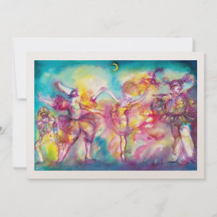 KOSTÜMPARTY, Mardi Gras Masken, Tanz, Musik Einladung