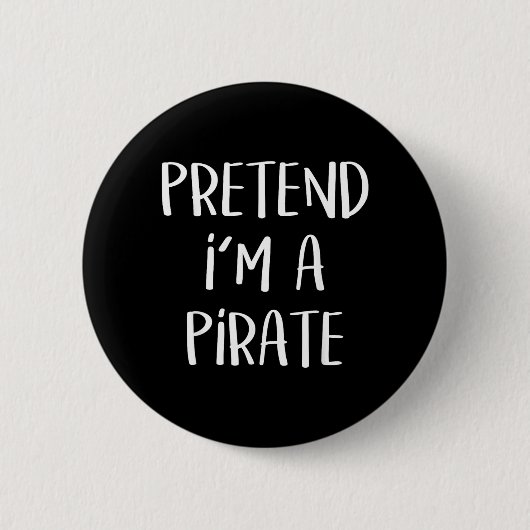 Kostümparty Pirat lustig Halloween Button (Vorderseite)