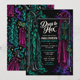 Kostümparty zum Hexen-Halloween Einladung