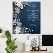 Kostümschmuck auf Blue Denim Poster (Heimbüro)