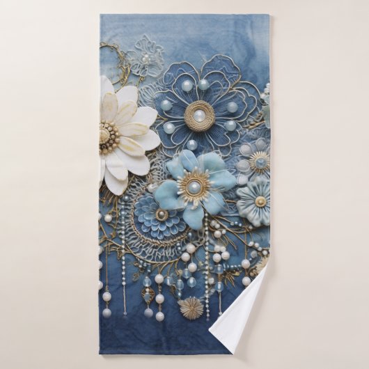 Kostümschmuck auf der Bue Denim Badhandtuch Set (Badehandtuch)