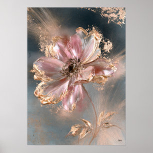 Kosumosu Pink Cosmos Neo-Rinpa Botanische Kunst Poster