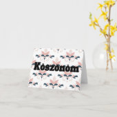 Köszönöm, Ungarischer Dank, Ungarisch Karte (Gelbe Blume)