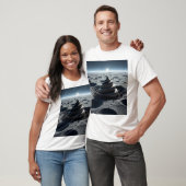 Kot auf dem Mond T-Shirt (Unisex)