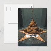 Kot auf einem Stern Postkarte (Vorne/Hinten)