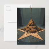 Kot auf einem Stern Postkarte (Vorne/Hinten)