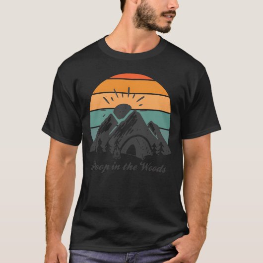Kot im Wald Camping-Freunde T-Shirt (Vorderseite)